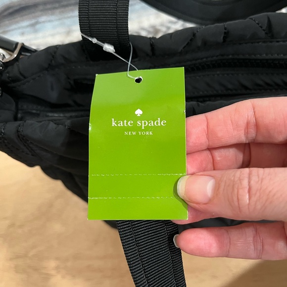 NWT Kate Spade Ellie Small Tote, Black Quilted Nylon, WKRU5824 - Picture 6 of 12